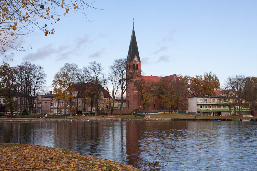 Wałcz - Church and lake