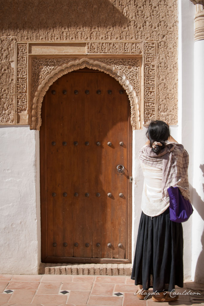 The Nasrid Palaces, Alhabra, Granada, Spain - the door